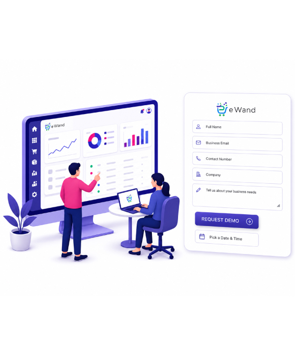 Request eWand ERP product demo illustration